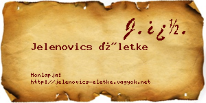 Jelenovics Életke névjegykártya